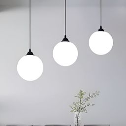 GAUVIK Black & White Glass Ceiling Lamp-32
