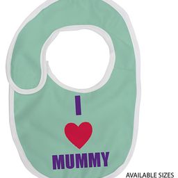 Right Gifting Digital Printed I Love MUMMY Velcro Closure Bibs - Green-picture-21