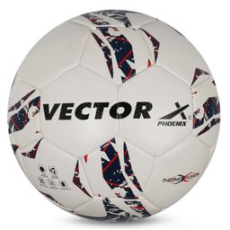 VECTOR X Phoenix  Thermo Fusion PU Embossed Football For Training and Match (White-Navy) Size-5-69