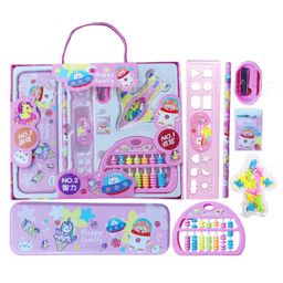 FunBlast Kawaii Stationery Set with Ludo and Toy Abacus Happy Family - Pink-image-23
