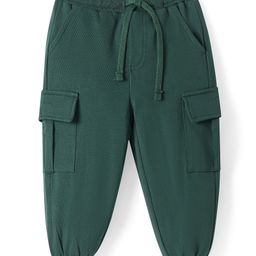 Honeyhap Premium 100% Cotton Knit Full Length Solid Lounge Pant With Bio Finish - Garden Topiary Green-image-30