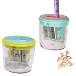 FunBlast Double Hole Manual Pencil Sharpener for Kids Pack of 2 Random Color-23