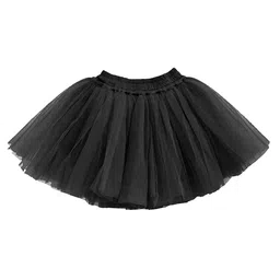 Tilism Woven Solid Tutu Skirt - Black-picture-10