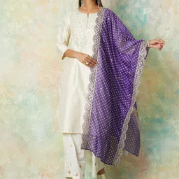 Melange by Lifestyle Printed Sequinned Bandhani Dupatta-picture-47