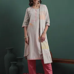 Royal Export Women Floral Printed Cotton Kurta with Trousers & Dupatta-picture-18