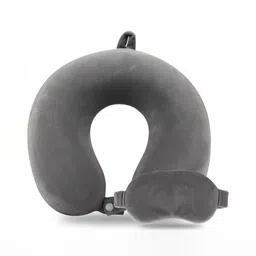 Pum Pum Grey 2 Pieces Microfibre Filled Polycotton Ultra Soft Travel Pillow-45