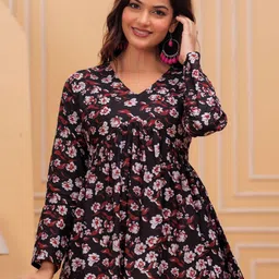 Royal Marque Floral Print Cotton Peplum Top-image-81