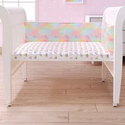 Fancy Fluff Infant Girls Printed Cot Half Bumper-image-64