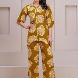 Meeranshi Floral Printed Shirt & Trousers Co-Ord Set-image-67