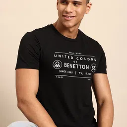 United Colors of Benetton Men Typography Printed T-shirt-image-50