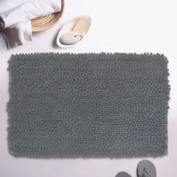 BIANCA Super-Soft Shaggy Floor Rug With Non-Slip Back -1pc Medium (yakuza) solid-grey-32