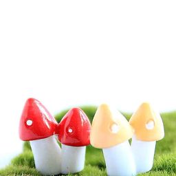 Tayhaa Multicolor Plastic Toy Mushroom Showpiece - Set of 12-image-24
