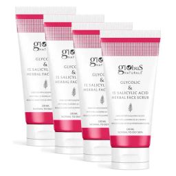 Globus Naturals Glycolic & 1% Salicylic Acid Herbal Face Scrub - Pack of 4-26