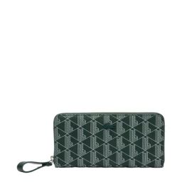 Lacoste Core Green Cotton Printed Zip Around Wallet-28