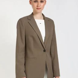 Tommy Hilfiger Womens Brown Regular Fit Blazer-image-3