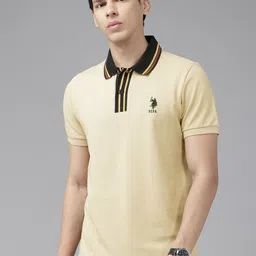 U.S. Polo Assn. Polo Collar Pure Cotton Slim Fit T-shirt-picture-19
