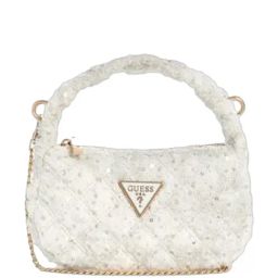 GUESS Ivory RIANEE Quilted Mini Shoulder Bag-image-4