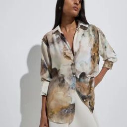 Wardrobe by Westside Multicolour Watercolour-Inspired Shirt-image-91