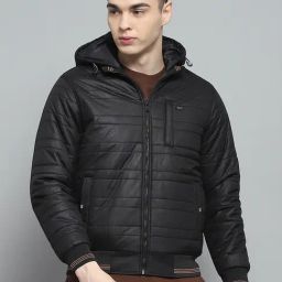 Monte Carlo Mens Solid Black Hooded Neck Full Sleeve Jacket-picture-25