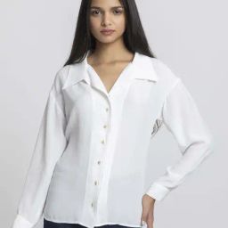 SHAYE White Casual Shirt-image-102