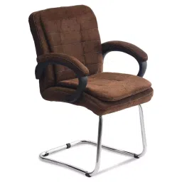Ergonomica Brown Leatherette Audace Office Visitor Chair-34