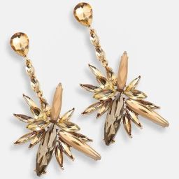 Sohi Gold Plated Party Designer Stone Drop Earrings-1