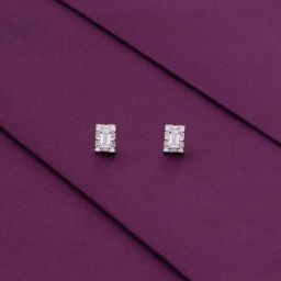 Kai Jewel Sterling Silver Chic Baguette Stud Earrings for Women-image-24