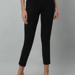 Cantabil Black Cotton Straight Fit Mid Rise Pants-image-30