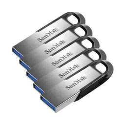 SanDisk Ultra Flair CZ73 32 GB USB 3.0 Flash Drive Pack of 5 (Silver)-49