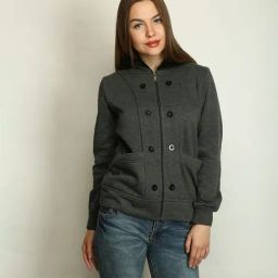 Belle Fille Grey Textured Jacket-image-39