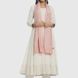 Fabindia Peach Printed Stole-image-43