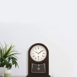 CHRONIKLE Vertical Rosewood Brown Wood Table or Desk Clock-37