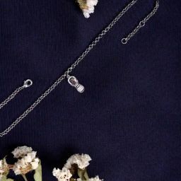 The Real Effect London 800 Sterling Silver White Gold Anklet for Women-32