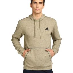 adidas Olive Full Sleeves Hooded Sweatshirt-image-23