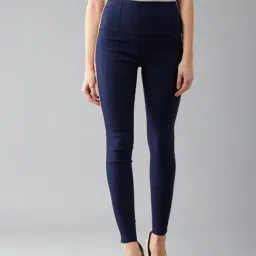 DOLCE CRUDO Navy Skinny Fit Jeggings-image-69