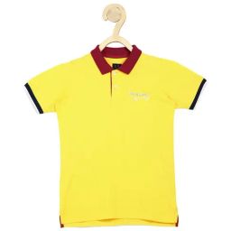 Allen Solly Junior Boys Yellow Solid Polo T-Shirt-image-52