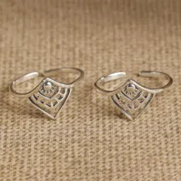 Clara 92.5 Sterling Silver Ethnic Toe Rings for Women-43