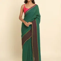 Suta Green Plain Saree Without Blouse-image-79