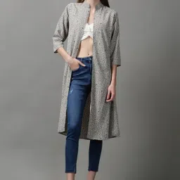 showoffff SHOWOFF Grey Printed Longline Shrug-picture-33