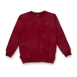 Gini & Jony Kids Red Regular Fit Full Sleeves Sweatshirt-picture-30