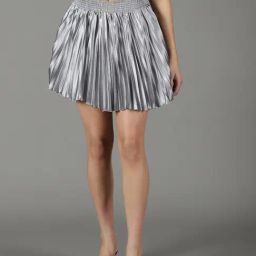 SHOWOFF Grey Mini Skirt-image-48