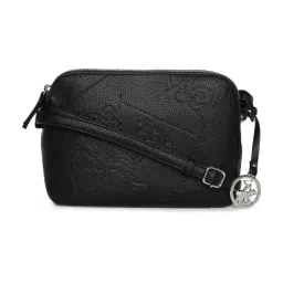 Beverly Hills Polo Club Black Textured Medium Cross Body Bag-43