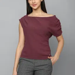 Allen Solly Purple Self Pattern Top-image-23