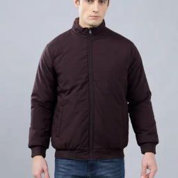 Cantabil Maroon Cotton Polyblend Regular Fit Reversible Jacket-image-95