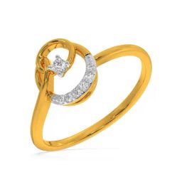 Kisna Diamond & Gold Jewellery Payton 18k (750) Diamond & Gold Ring For Women-image-3