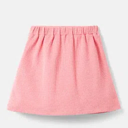 United Colors of Benetton Kids Pink Checks Skirt-picture-45