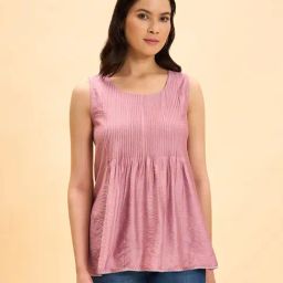 Marigold Lane Purple Linen Regular Fit Top-picture-12