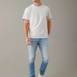 American Eagle Men Blue AirFlex+ Athletic Skinny Jean-image-49