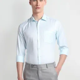 Arrow Green Cotton Regular Fit Texture Shirt-picture-17