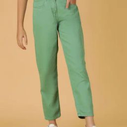 Tales & Stories Girls Green Cotton Jeans-image-85